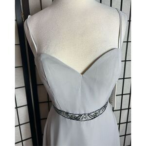 Cinderella Gray Sleeveless Beaded Adorned Formal Dress